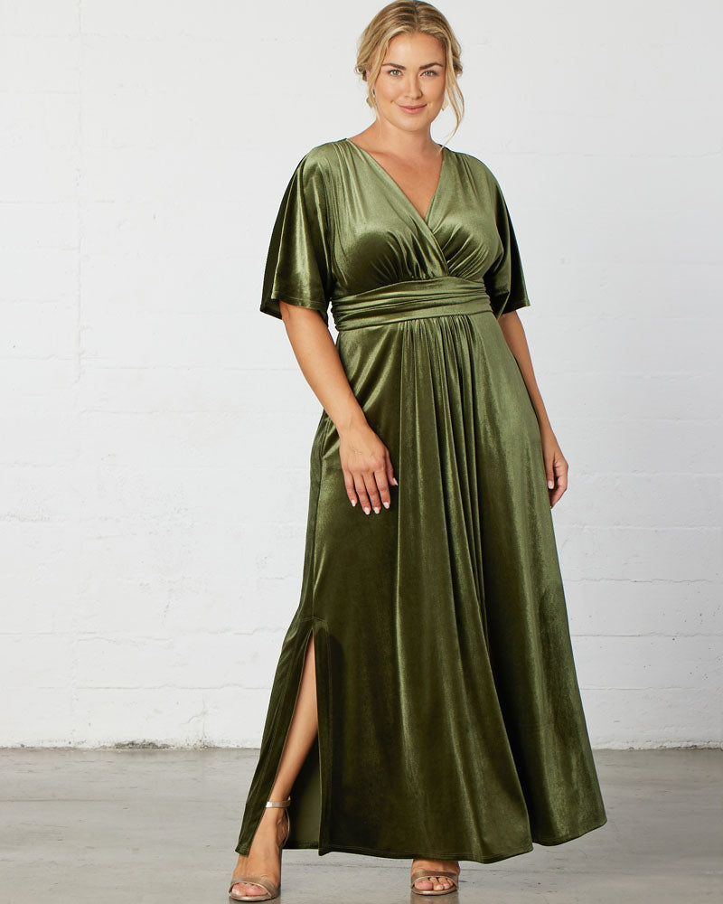Plus Size Verona Velvet Evening Gown