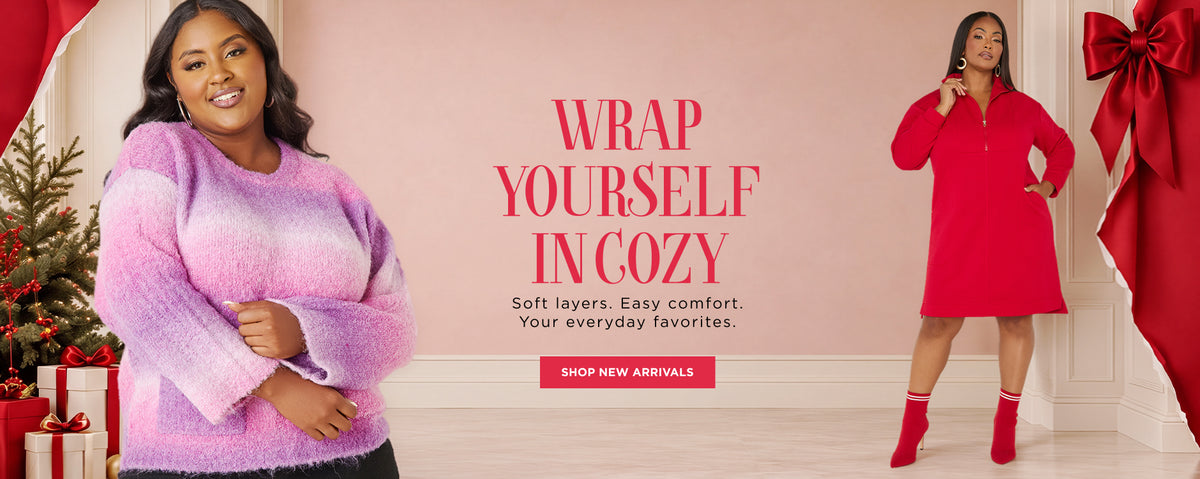 Wrap Yourself in Cozy. Shop New