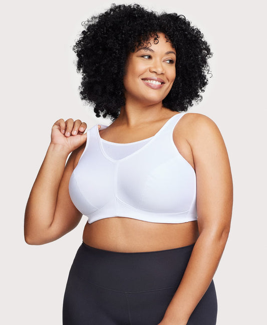 No-Bounce Camisole Sports Bra White