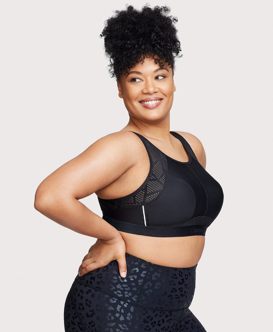 Plus Size No-Sweat Mesh Sports Bra