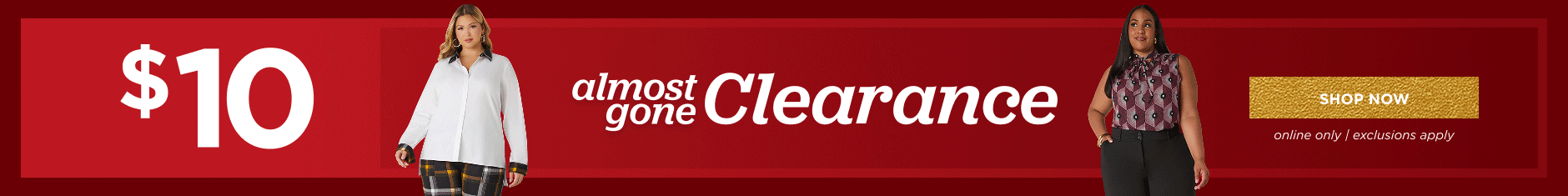 Almost Gone $10 Clearance