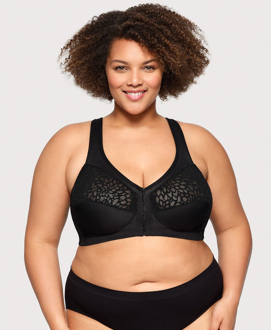 MagicLift Front-Closure Racerback Bra Black
