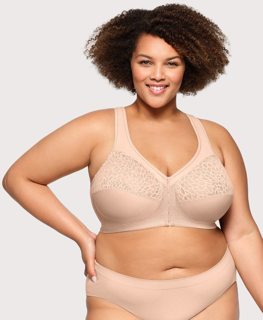 Plus Size MagicLift Front-Closure Racerback Bra
