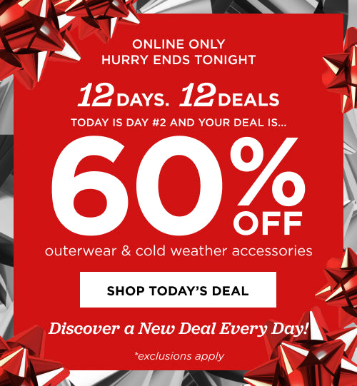 60% off Outerwear & Cold Weather Accessories