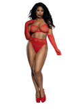 Dreamgirl Lace Bralette Panty and Gloves Set