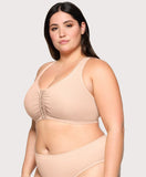 Lace Panel T Back Comfort Bra