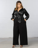 Refined Satin Paneled Jumpsuit