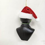 Frankenstein Santa Glass Ornament