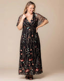 Embroidered Elegance Evening Gown