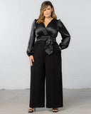 Refined Satin Paneled Jumpsuit