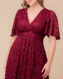 Starry Sequined Lace Cocktail Dress