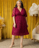 Starry Sequined Lace Cocktail Dress