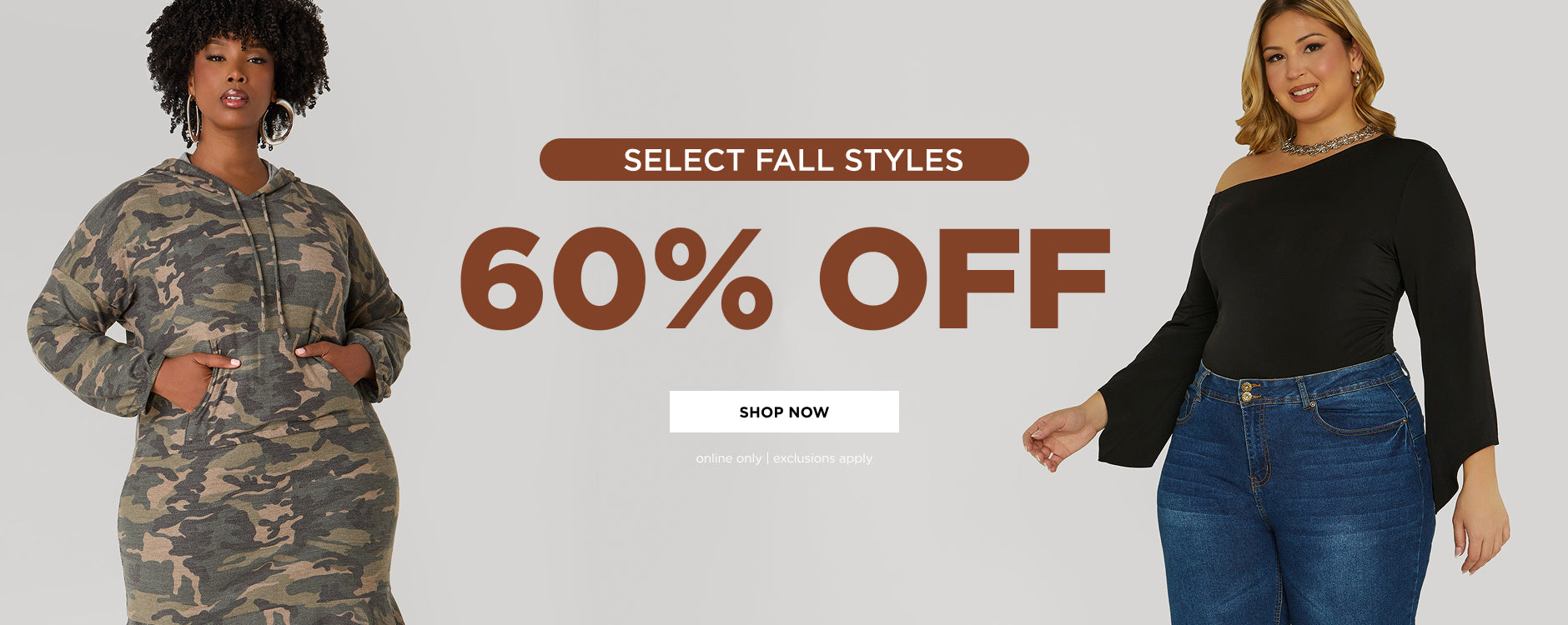 Online only. 60% off select fall styles