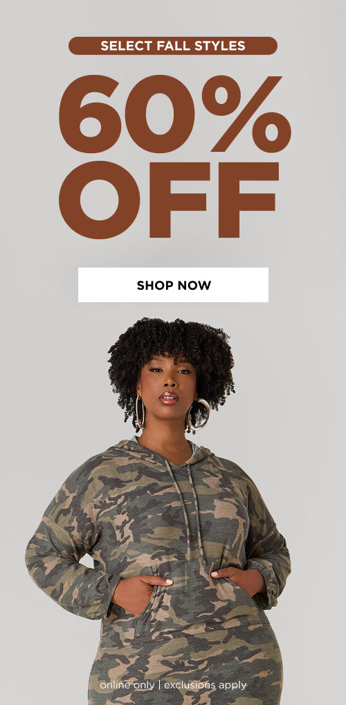 Online only. 60% off select fall styles