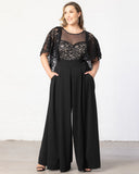 Alluring Sequins Lace Paneled Jumpsuit