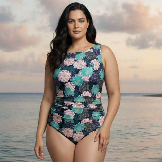 InstantFigure Succulent High Neck Swimsuit
