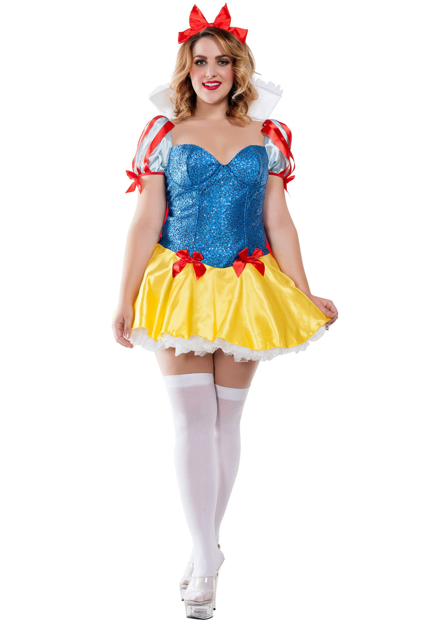 Plus Size Sequin Snow White Halloween Costume