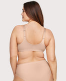 Front-Closure Stretch Lace WonderWire Bra Cafe