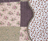 3 Piece Floral Patchwork Reversible Quilt Set