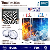 Swirl Checkerboard 20oz Tumbler