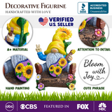 Bloom With Joy Garden Gnome Figurine