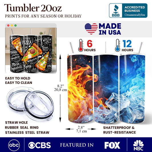 Pizza 20oz Tumbler