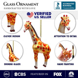 Giraffe Glass Ornament