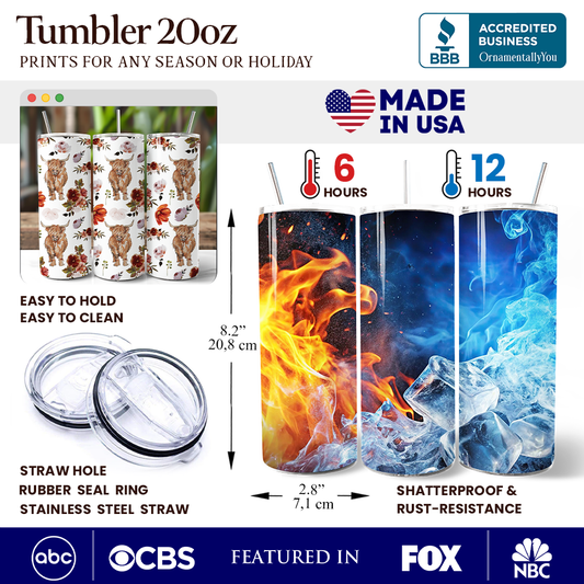 Highland Cow 20oz Tumbler