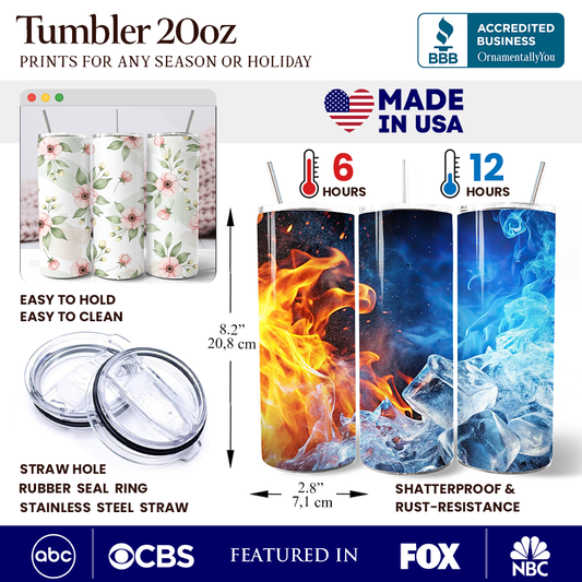 Wildflower Print 20oz Tumbler