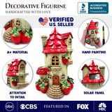 Solar Powered Strawberry Fairy Home Figurine