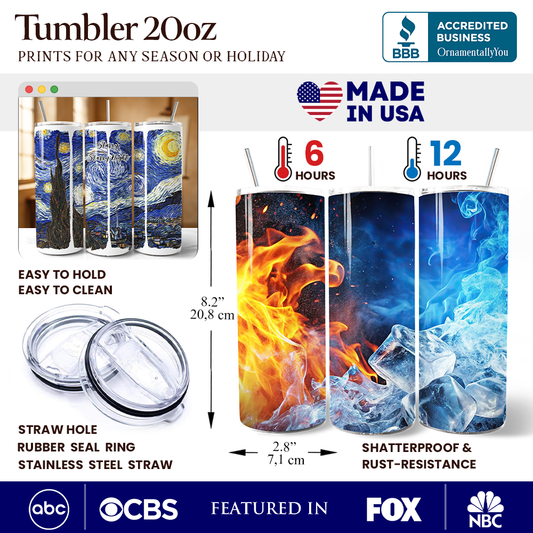 Vincent Van Gogh Starry Night 20oz Tumbler