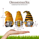 Set of Three Bee Gnome Figurines
