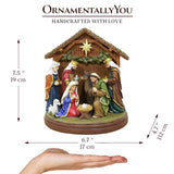 Radiant Nativity Scene Figurine