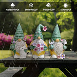 Set of Three Gardening Gnome Figurines
