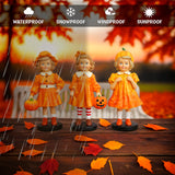 Set Of Three Pumpkin Girl Figurines