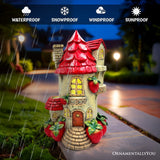 Solar Powered Strawberry Fairy Home Figurine
