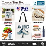 Aim Higher Penguin Canvas Tote Bag