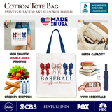 Baseball Is My Favorite Season Canvas Tote Bag