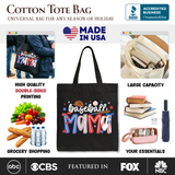 Baseball Mama Canvas Tote Bag