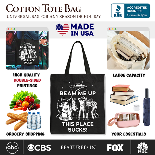 Beam Me Up Canvas Tote Bag