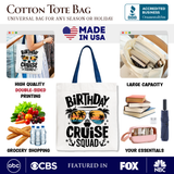 Birthday Cruise Squad Canvas Tote Bag