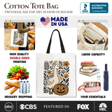 Halloween Goose Pumpkin Canvas Tote Bag