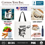 Boop Shark Canvas Tote Bag
