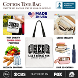 Cheer Mom Canvas Tote Bag