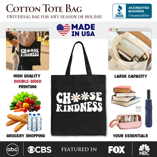 Choose Kindness Canvas Tote Bag