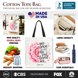 We Love Because He First Loved Us Canvas Tote Bag