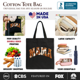 Cow Print Mama Canvas Tote Bag