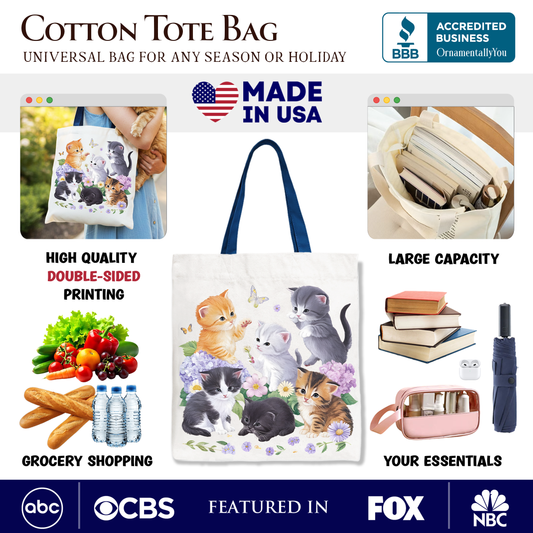 Baby Cats Canvas Tote Bag