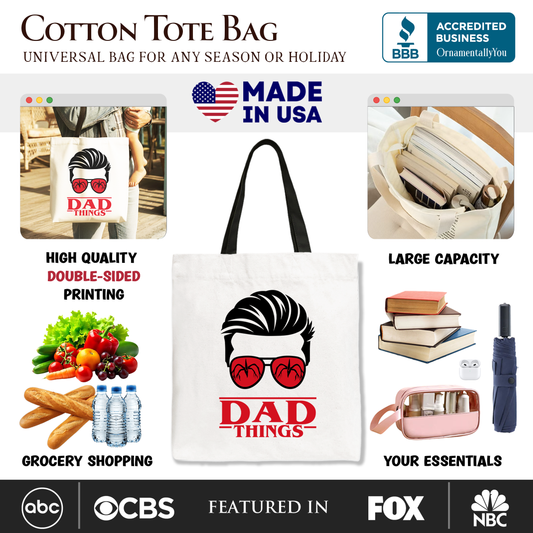 Dad Things Canvas Tote Bag