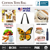 Faith Butterfly Canvas Tote Bag